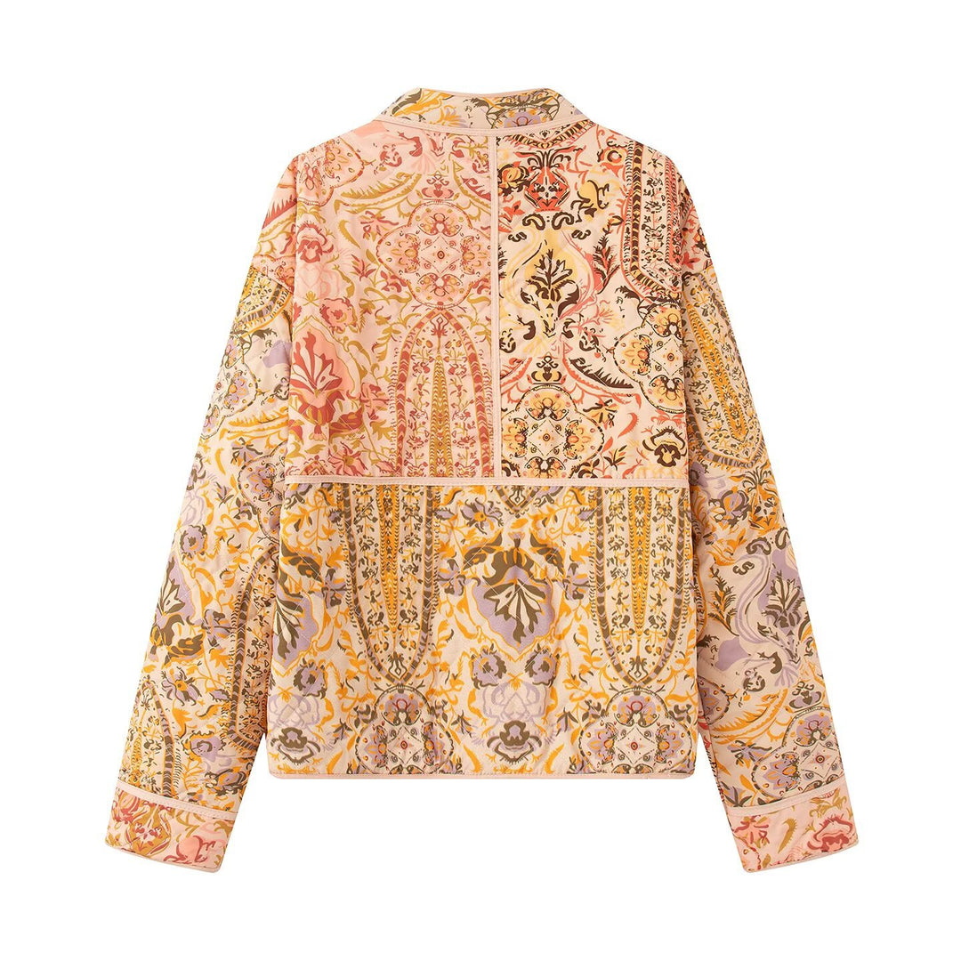 Damen modische Parkajacke mit einzigartigem floralem Druck Drune