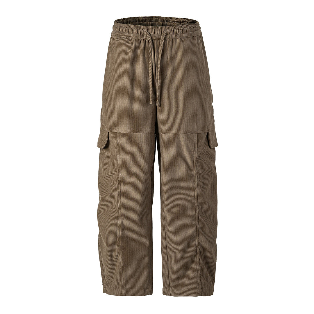 Damen Culotte-Cargo-Shorts aus Cord mit hohem Bund und Kordelzug Drune