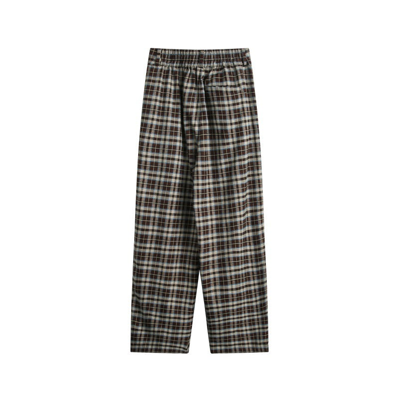 Damen Hochtaillierte Karierte Bundfalten‑Hose im weiten Culotte‑Schnitt Drune