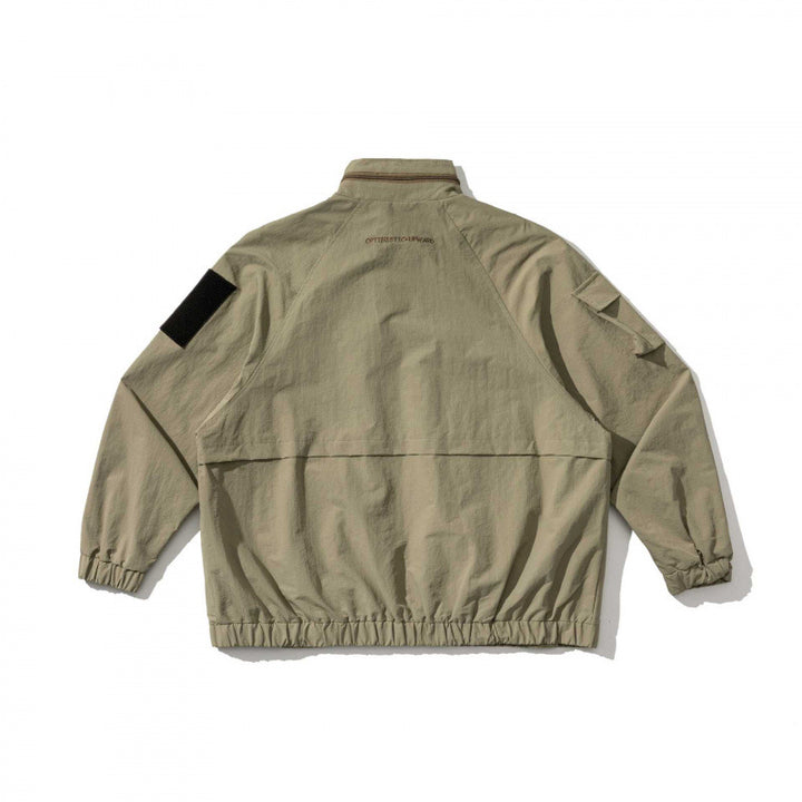 Unisex Oversize-Utility-Jacke mit Multifunktionstaschen, hohem Stehkragen und elastischem Saum Drune