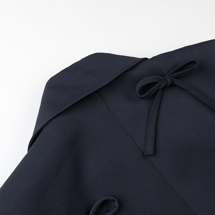 Damen Boxy‑Blazer mit dekorativen Schleifen, Reverskragen und legerer Silhouette Drune