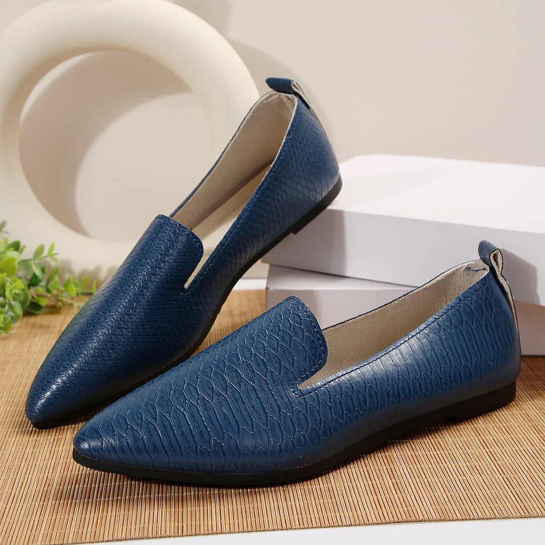 Damen  flexible Keil-Slipper mit Schlangenprägung, gepolstertem Komfortfußbett und rutschfester Gummisohle Drune