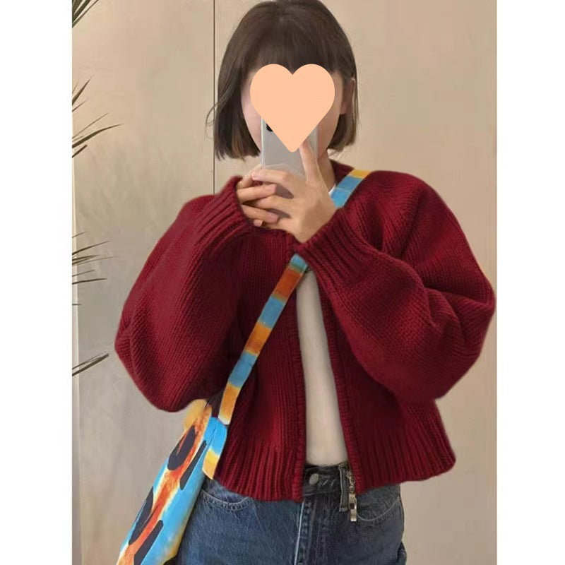Damen lässige Strickjacke mit lockerer Passform und Ribbing Drune
