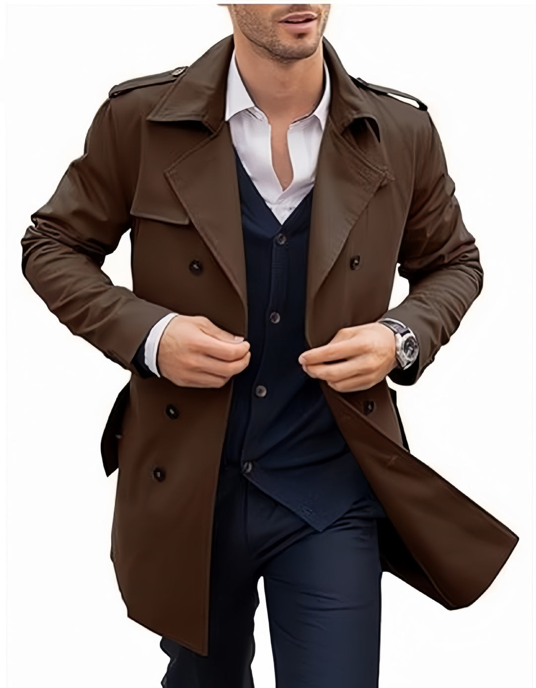 Herren Trenchcoat mit elegantem Schnitt Drune