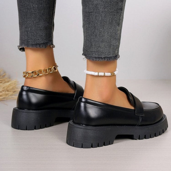 Damen klassische Loafer mit rutschfester Sohle Drune