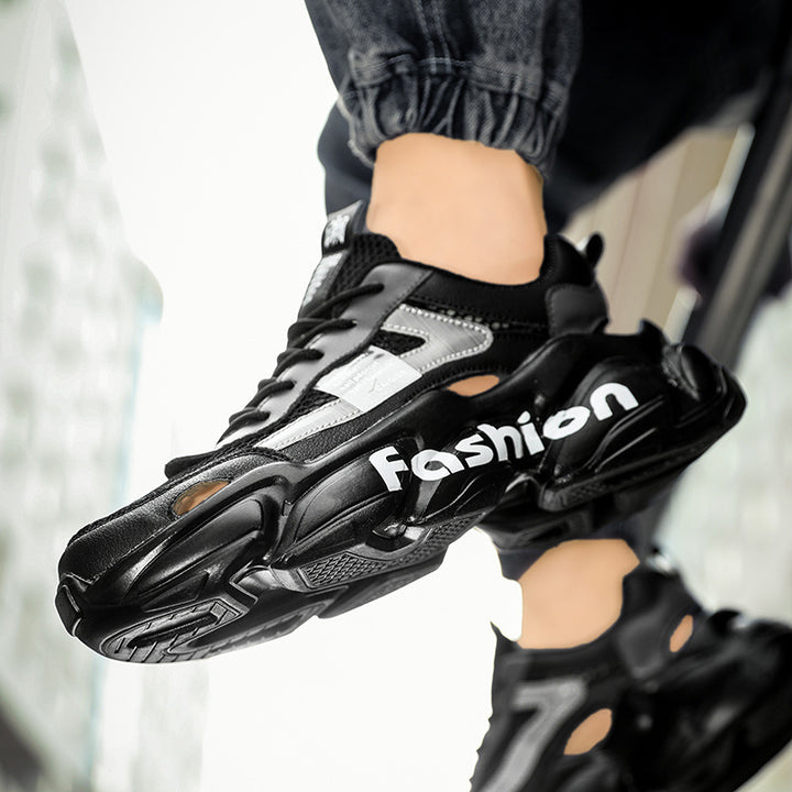 Unisex Voluminöse Chunky-Sneaker mit atmungsaktivem Mesh und profilierter Plateausohle Drune