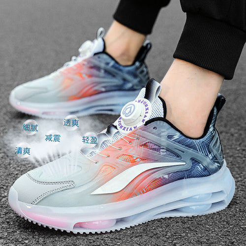 Herren Urbaner Komfort-Sneaker mit sichtbarer Luftkammer, transparentem TPU-Overlay und adaptivem Drehverschluss Drune