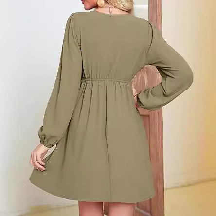 Damen fließendes Freizeitkleid Drune