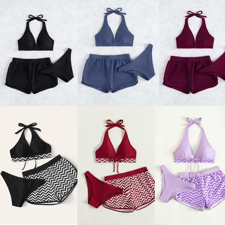 Damen Sportliches Bikini-Set mit verstellbarem Halterneck Drune