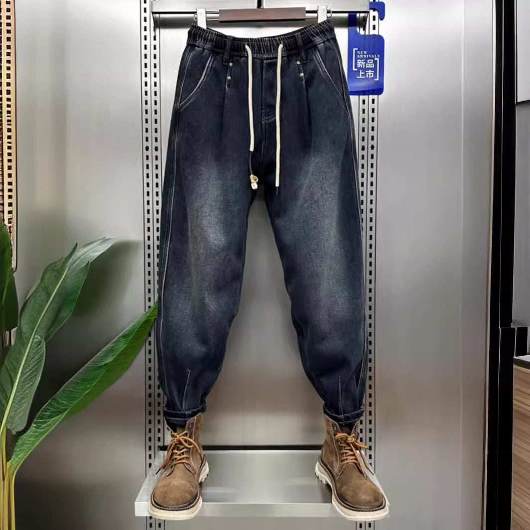 Herren Modische Ripped Denim Jeans mit einzigartigen Patches Drune