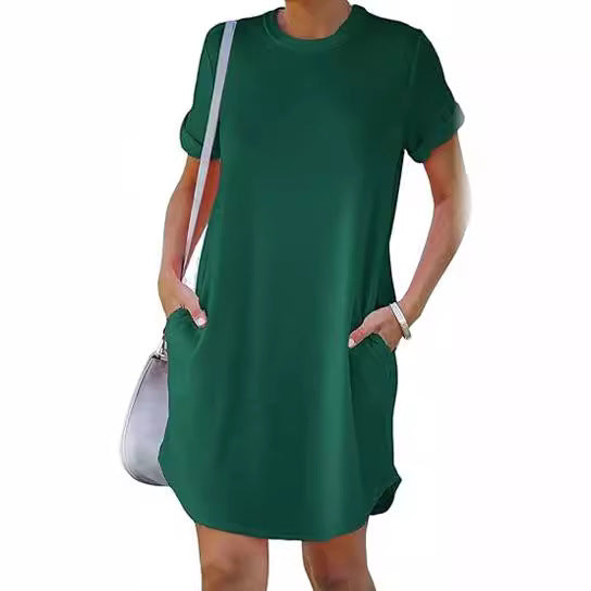 Damen Casual Kleid mit praktischen Taschen Drune