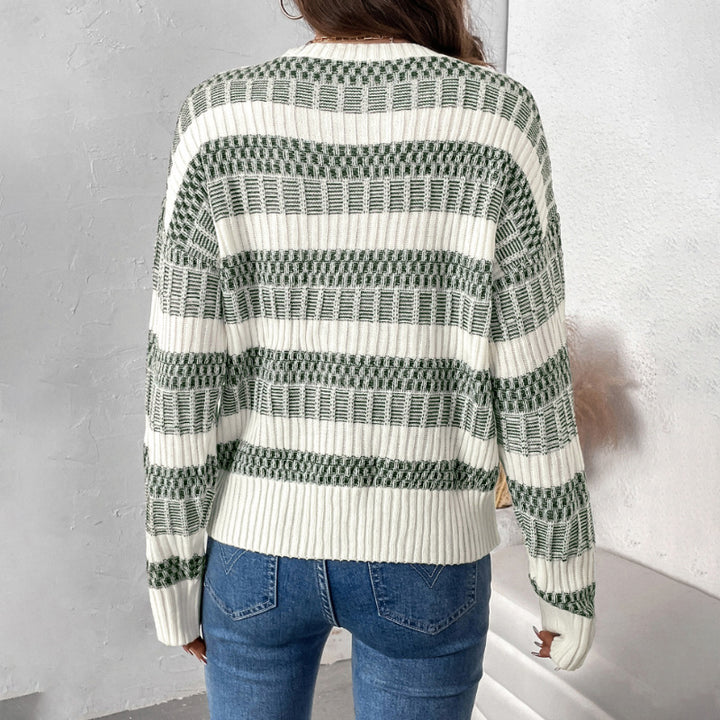 Damen Strickpullover mit Streifen Drune