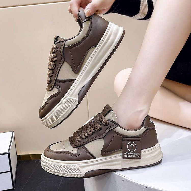 Damen Chunky Plateau‑Sneaker im Retro‑Basketballstil mit gepolstertem Schaft Drune