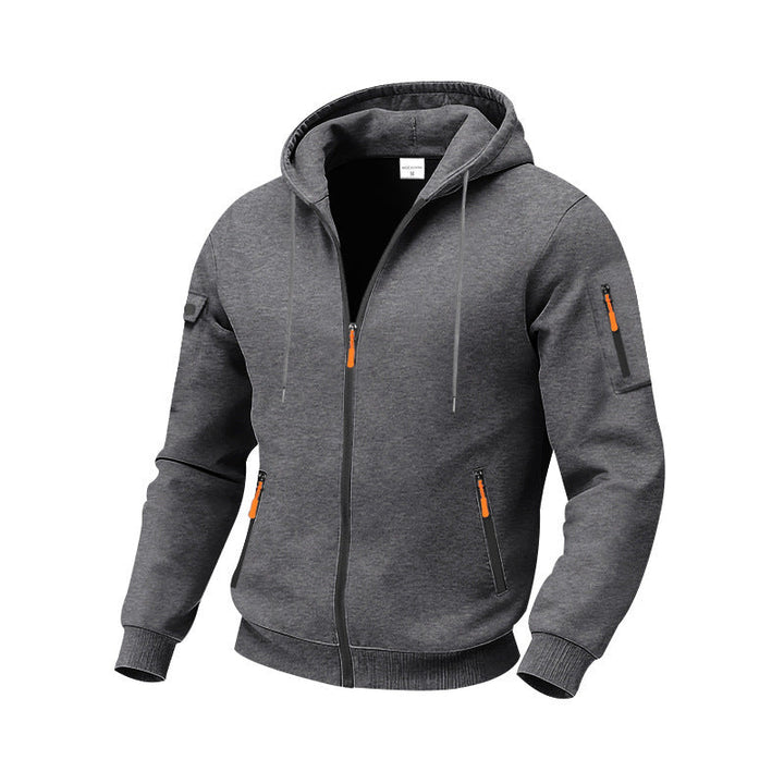 Herren funktionale Kapuzenjacke mit technischen Taschen Drune