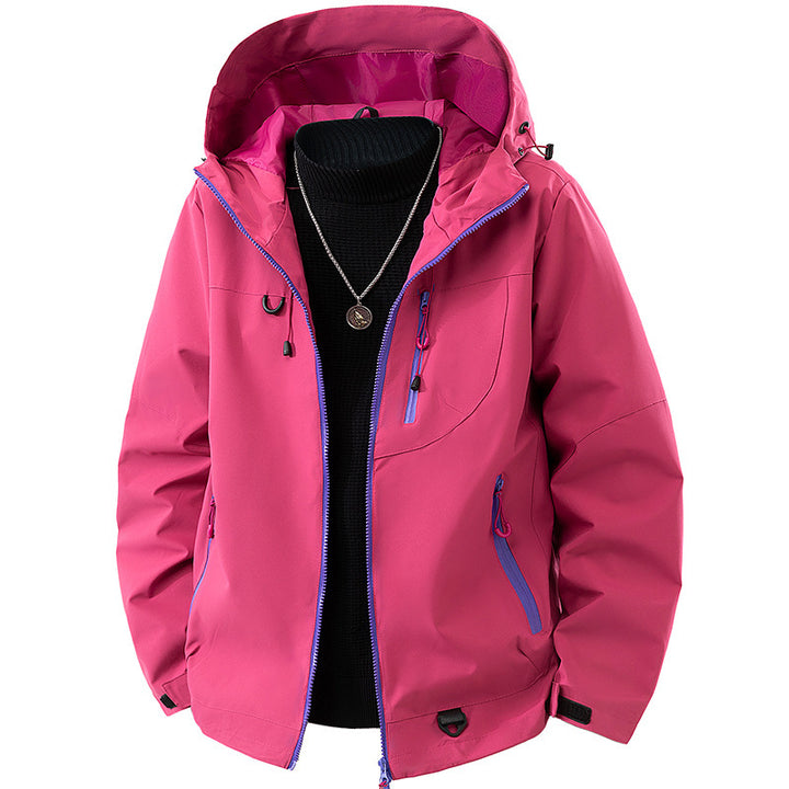 Herren Technische Softshell Outdoorjacke mit Kapuze wasser- und winddichter Membran versiegelte Reißverschlüsse Drune