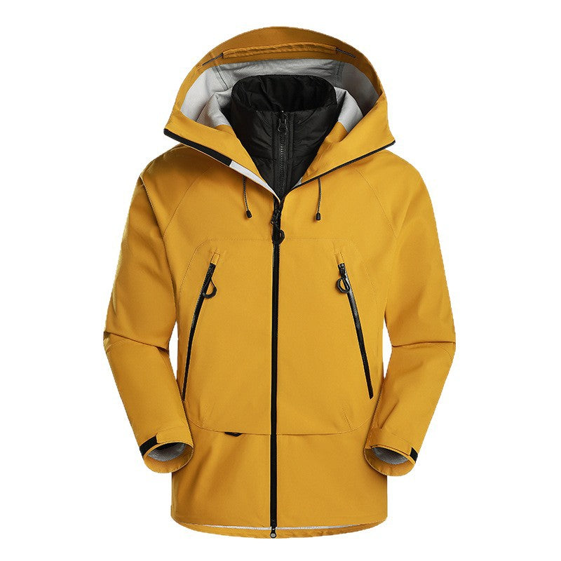 Herren wasserdichte Softshell-Jacke mit herausnehmbarer Stepp-Innenjacke Drune