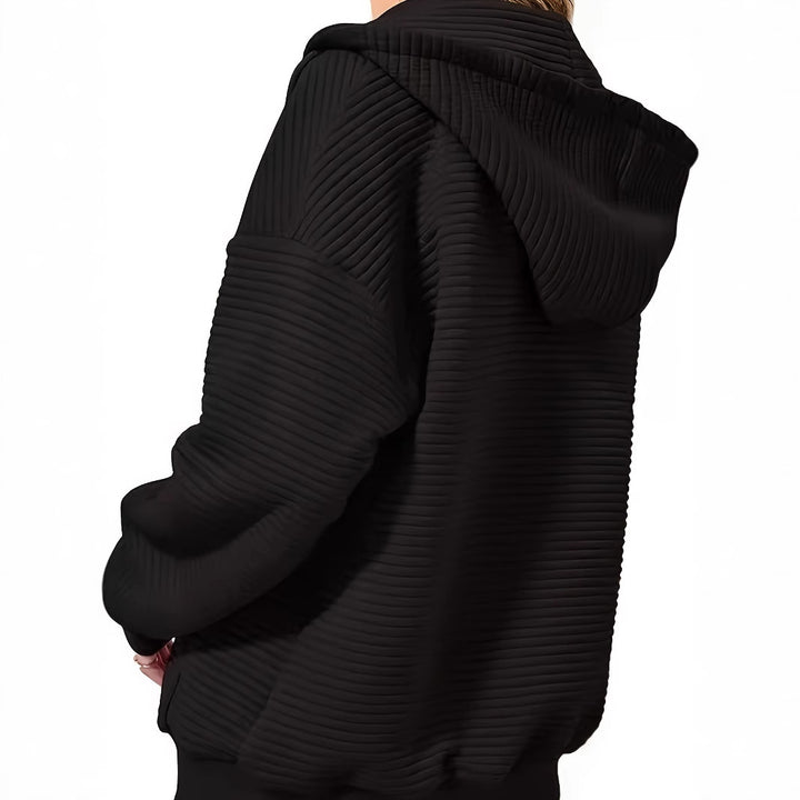 Damen sportliche Kapuzenjacke mit strukturiertem Schnitt und praktischen Taschen Drune