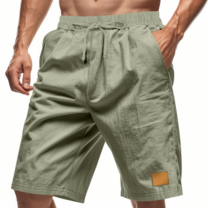 Herren nan Kordelzug-Bermuda aus weichem Baumwollmix mit elastischem Bund und Seitentaschen Drune