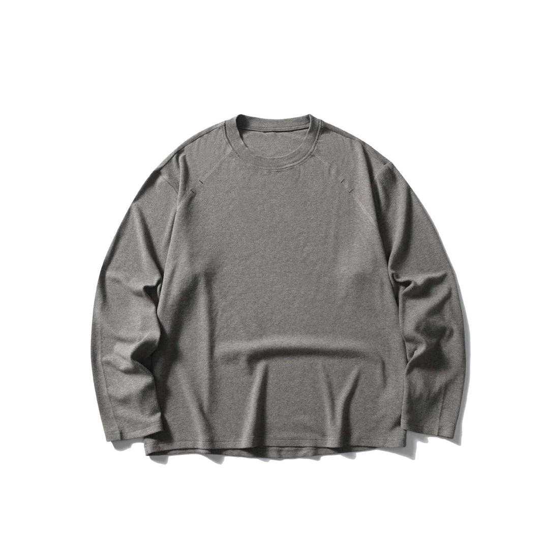 Unisex Oversize Rundhals-Sweatshirt mit Raglannähten und feiner Waffelstruktur Drune
