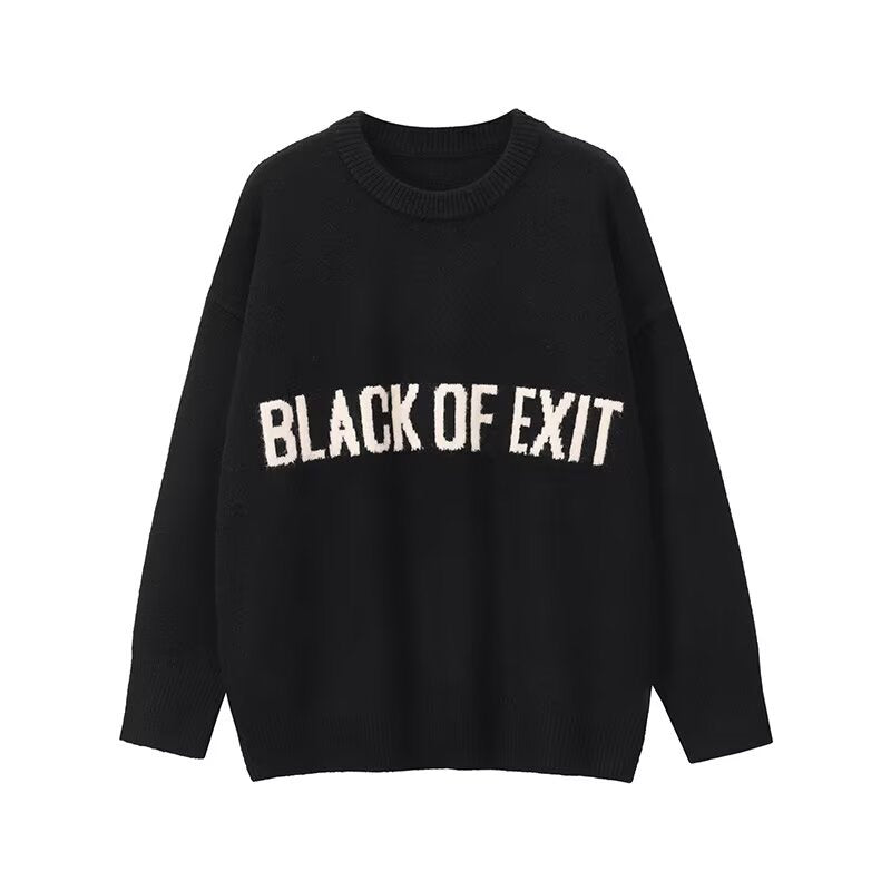 Damen Lässiger Oversized Pullover mit kreativem Schriftzug Drune