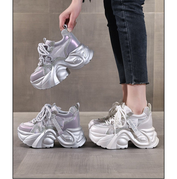 Damen Chunky Sneakers mit futuristischem Design und atmungsaktivem Obermaterial Drune