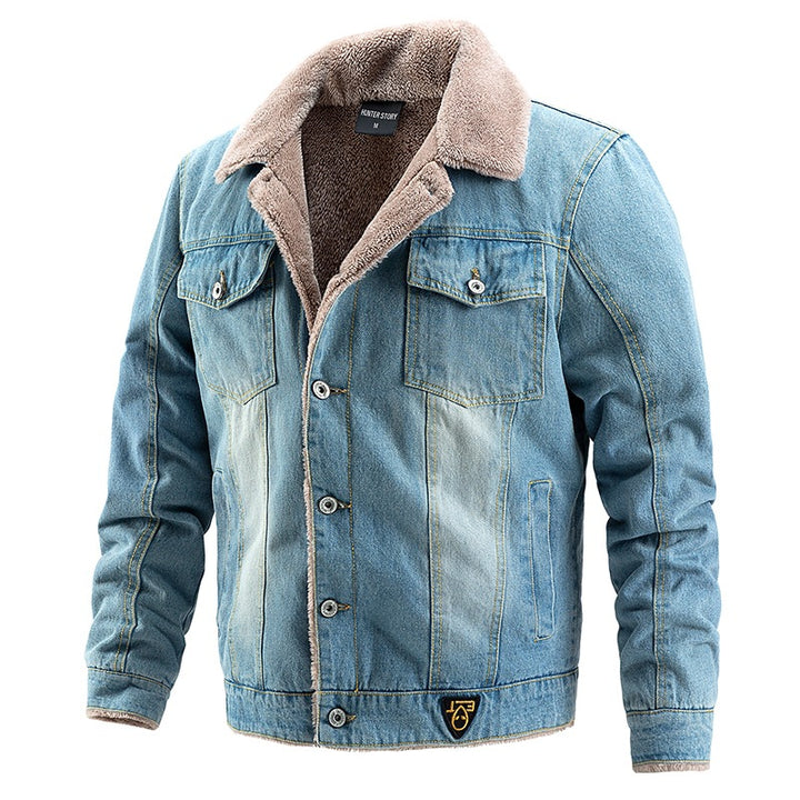 Herren Denimjacke mit Teddyfutter Drune