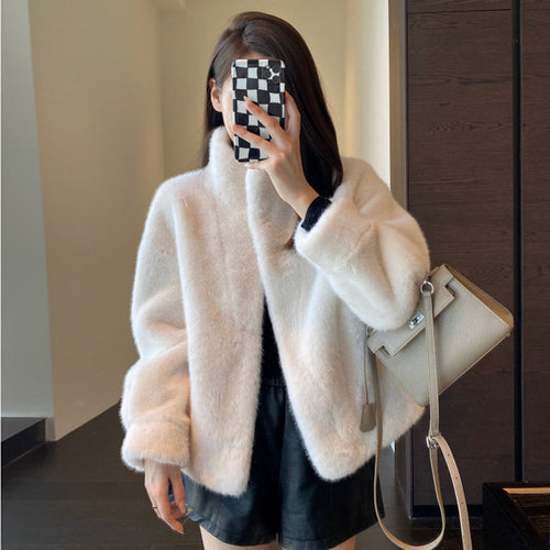 Damen kuschelige Teddyjacke Drune