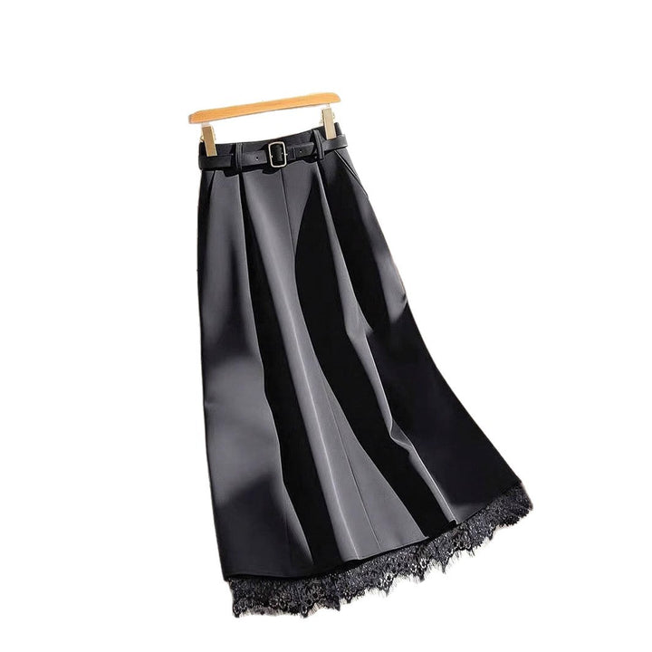 Damen Elegante Maxirock mit Spitzenbesatz Drune