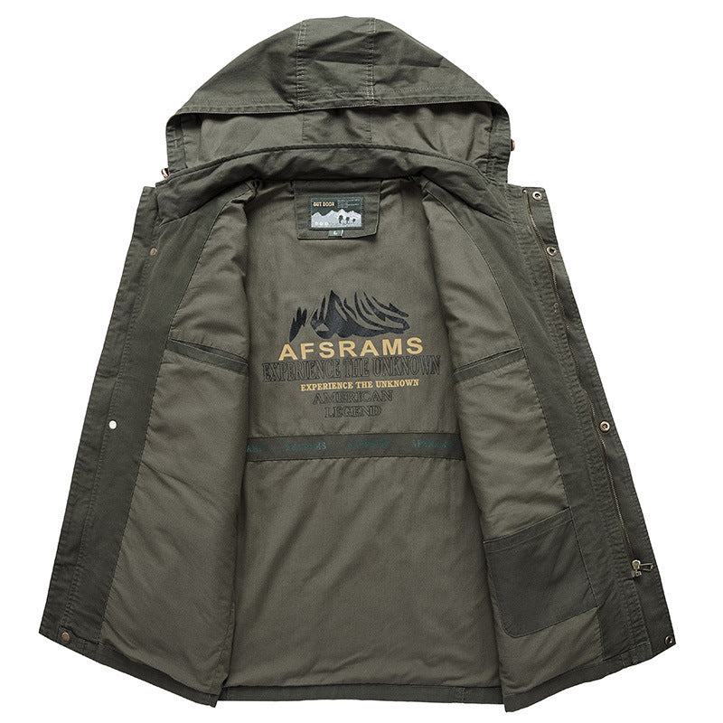 Herren Multifunktionale Übergangsjacke mit Kapuze Drune