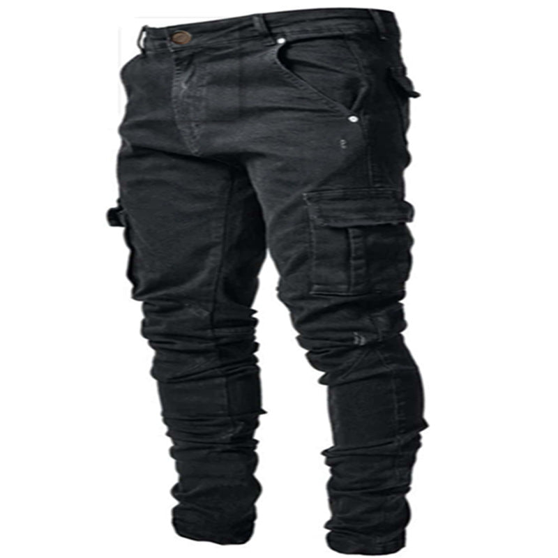 Herren Cargo-Jeans mit modischen Seitentaschen und lässigem Schnitt Drune