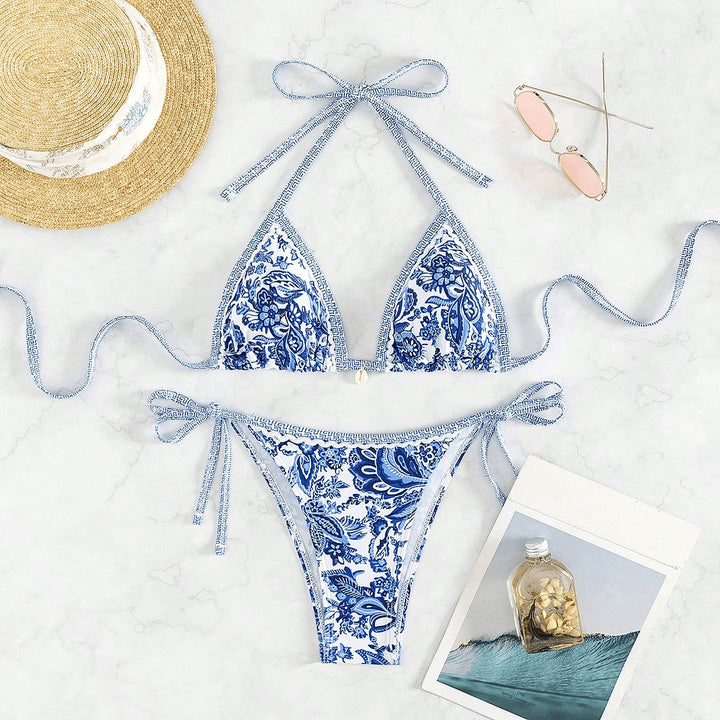 Damen Triangel-Bikini-Set mit floralem Design Drune