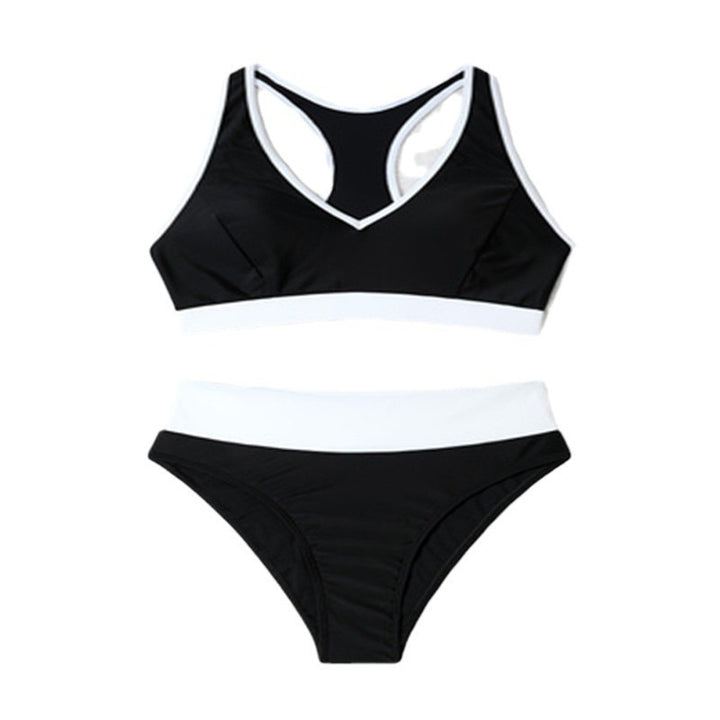 Damen Sportlicher Bikini-Set mit hohem Bund Drune