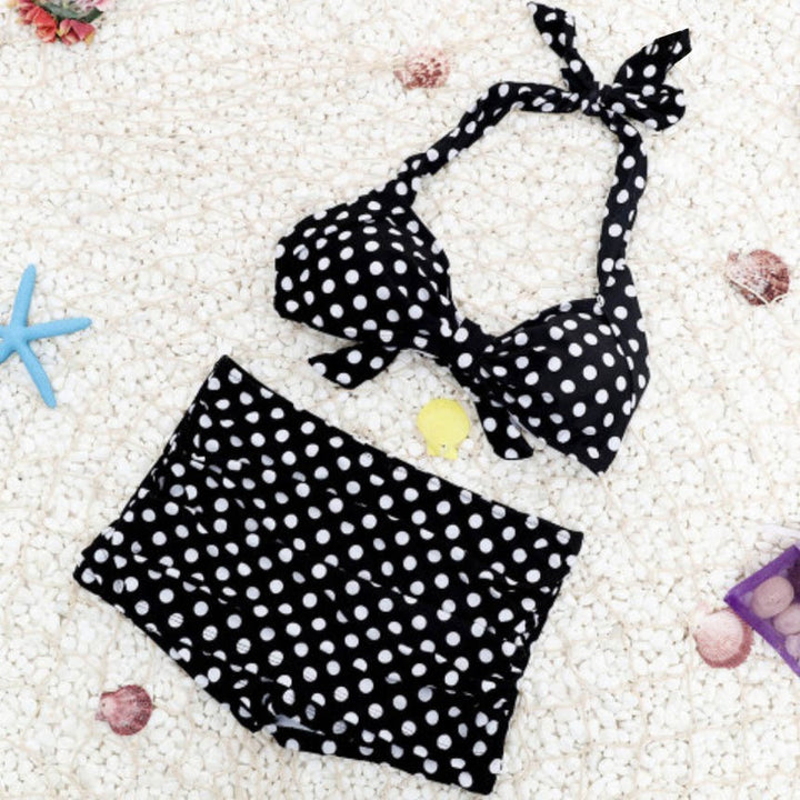 Damen Bikini-Set mit gepolstertem Oberteil und hochgeschnittenem Höschen Drune