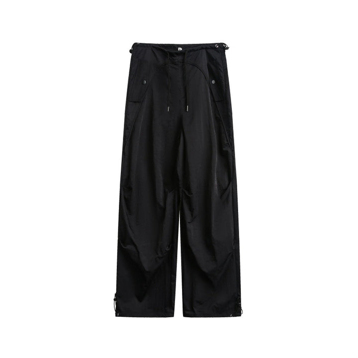 Damen weite Cargo-Hose mit Kordelzugbund und verstellbaren Saum Drune