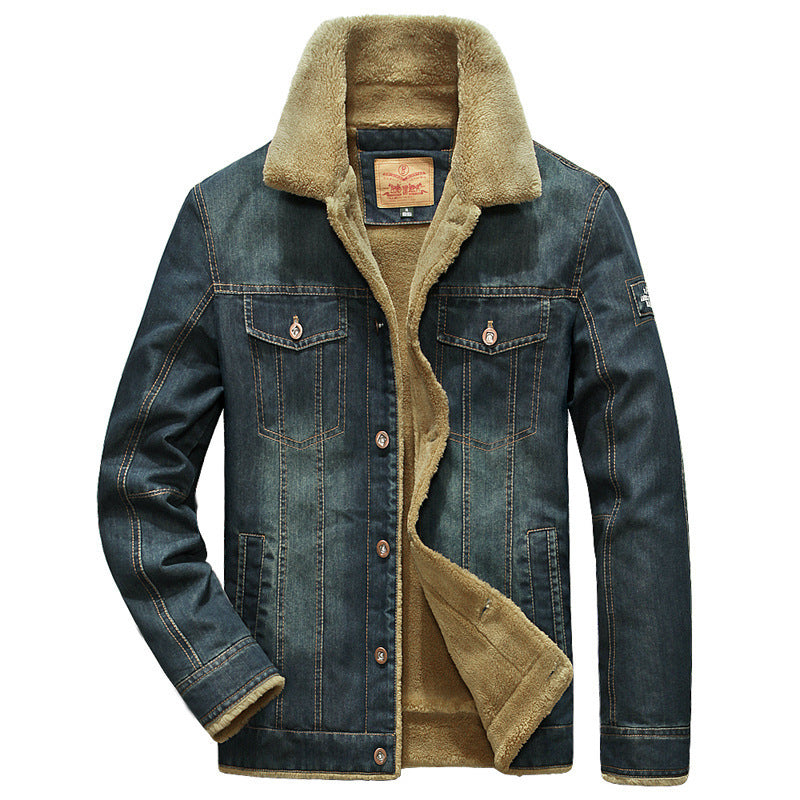 Herren Denimjacke mit kuscheligem Fleecefutter Drune