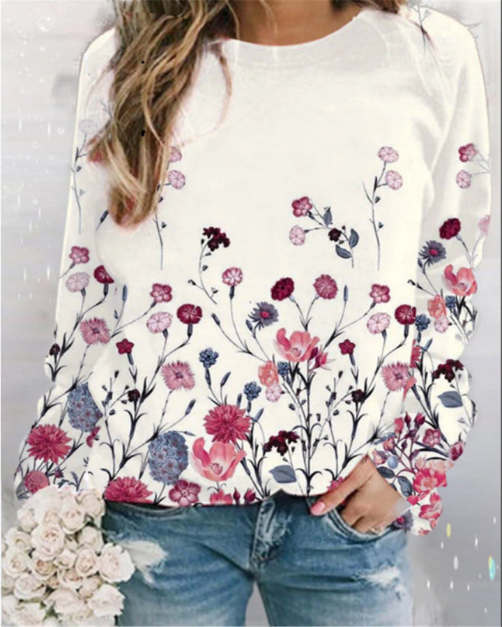Drune | Gemusterter Druck Rundhals Sweatshirt