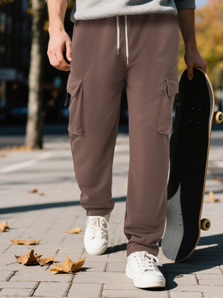 Herren lässige Cargo-Hose mit elastischem Bund und praktischen Seitentaschen Drune