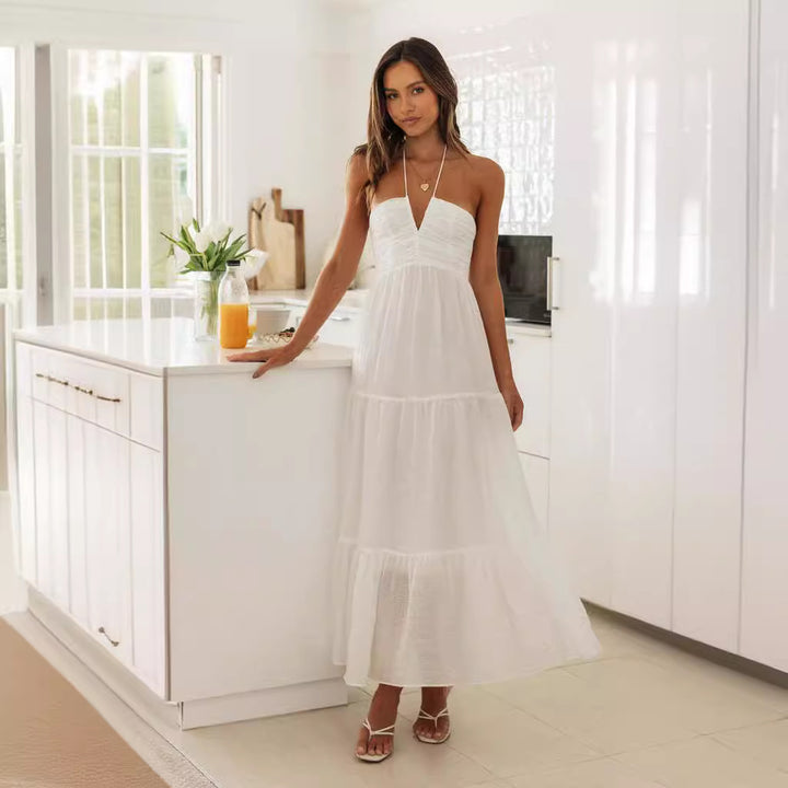 Damen Maxikleid mit floralen Mustern Drune