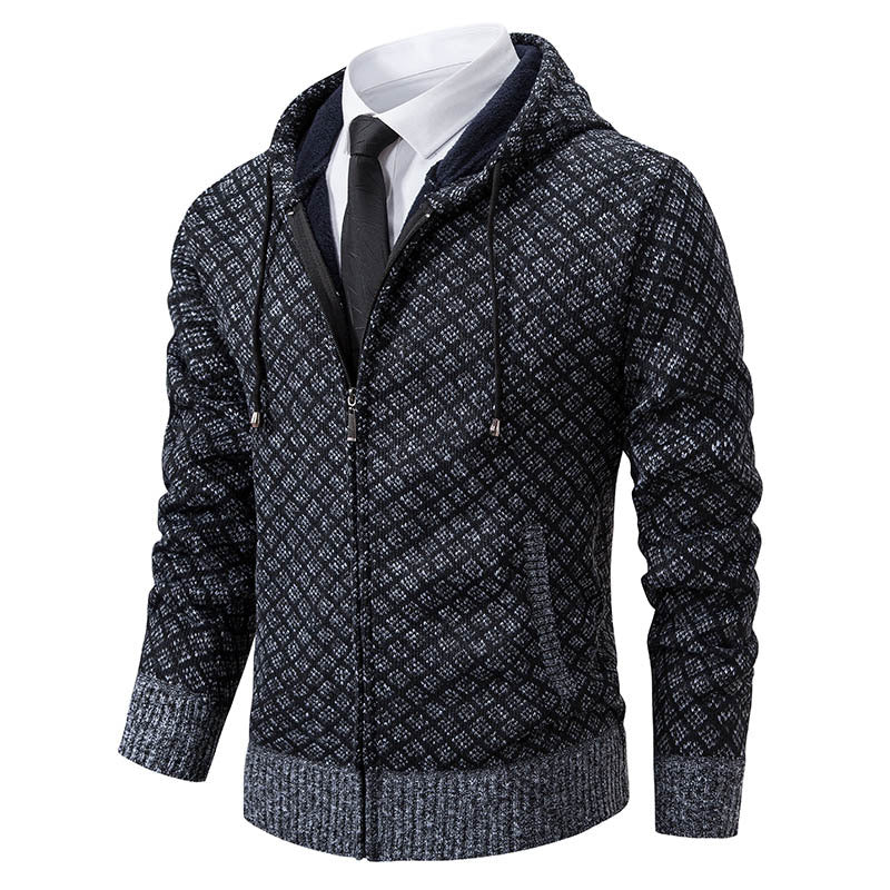 Herren modische Sweatjacke mit Kapuze und elegantem Muster Drune