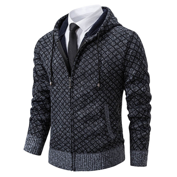 Herren modische Sweatjacke mit Kapuze und elegantem Muster Drune