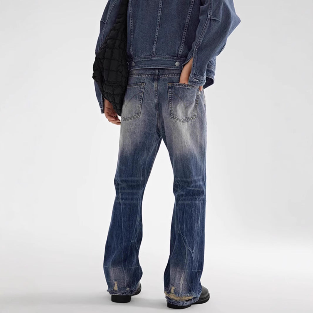 Damen Destroyed Baggy Jeans Drune