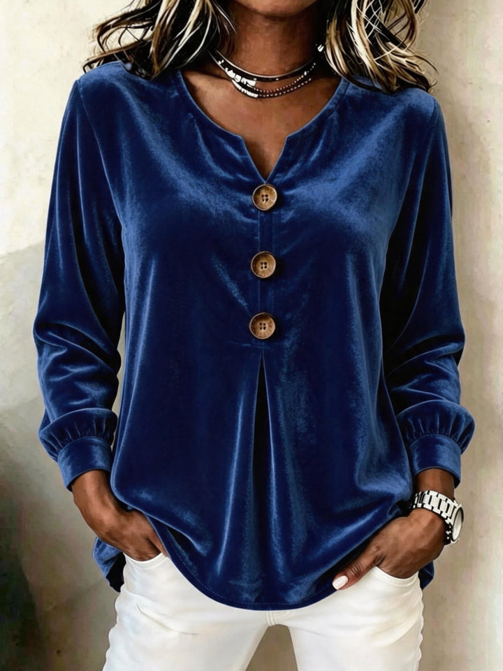 Damen Elegante und komfortable Veloursbluse Drune