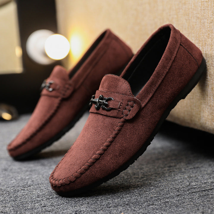Herren Mokassins mit eleganter Schnallenapplikation und hochwertigem Wildleder Drune