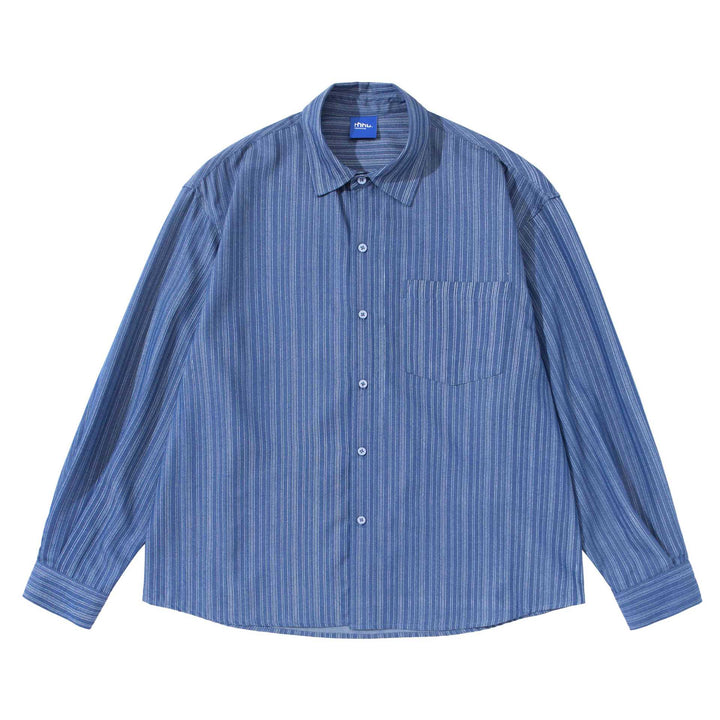 Unisex Gestreiftes Oversize‑Hemd im Boxy‑Schnitt Drune