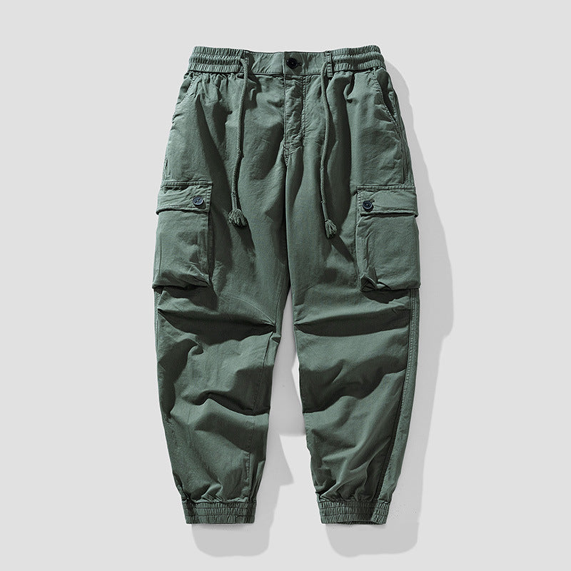 Herren Cargo-Joggerhose im Tapered-Utility-Stil mit elastischem Bund und Klapptaschen Drune