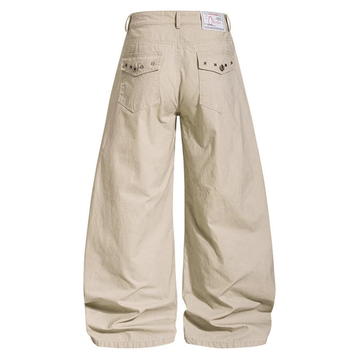 Damen Weite Culotte‑Hose mit hohem Bund, Taschen‑Details und markanten Teilungsnähten Drune