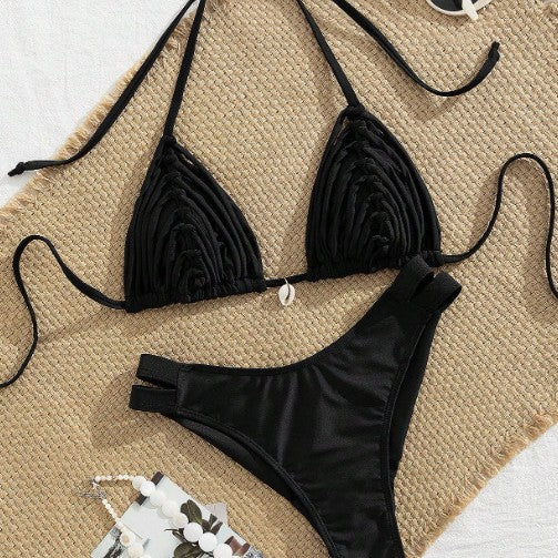Damen Triangel-Bikini mit lässigem Raffungselement Drune