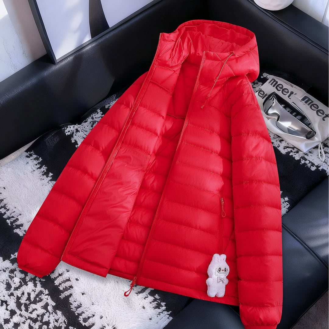 Damen Leichte Steppjacke mit Kapuze Drune