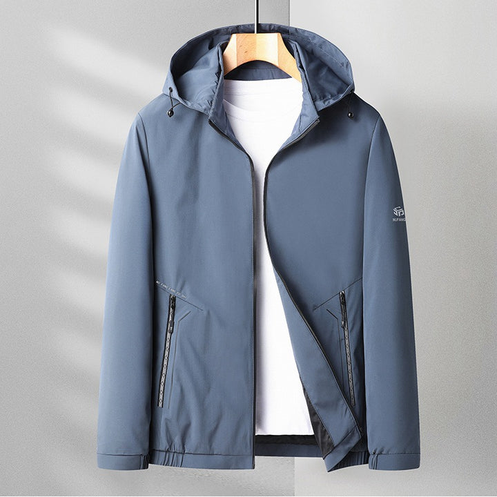 Herren Leichte Kapuzenjacke im urbanen Travel-Style mit Dreiviertelärmeln Drune