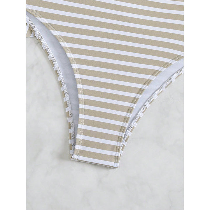Damen rückenfreies Tankini-Set mit modischem Rüschendesign Drune